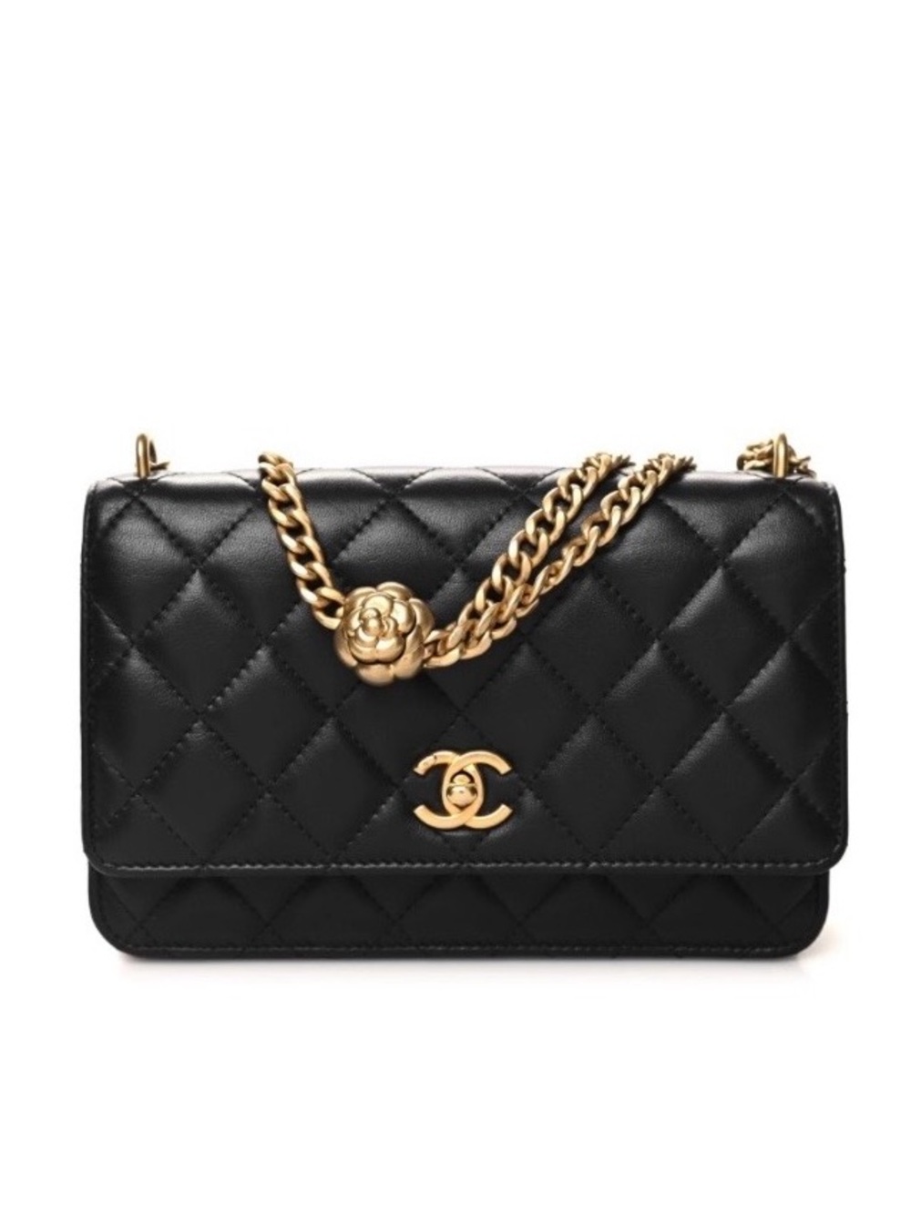 Chanel Quilted Lambskin Sweet Camellia WOC crossbody